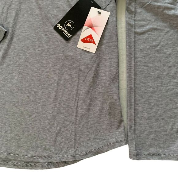 90 Degree Reflex Women’S V Neck Long Sleeve Top XL Gray Performance Activewear - Picture 9 of 12
